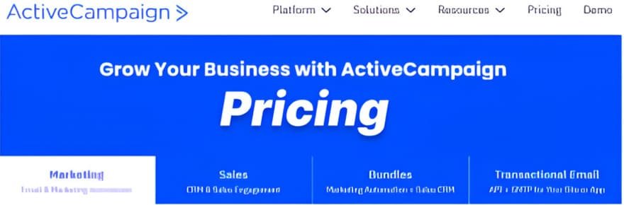 ActiveCampaign pricing