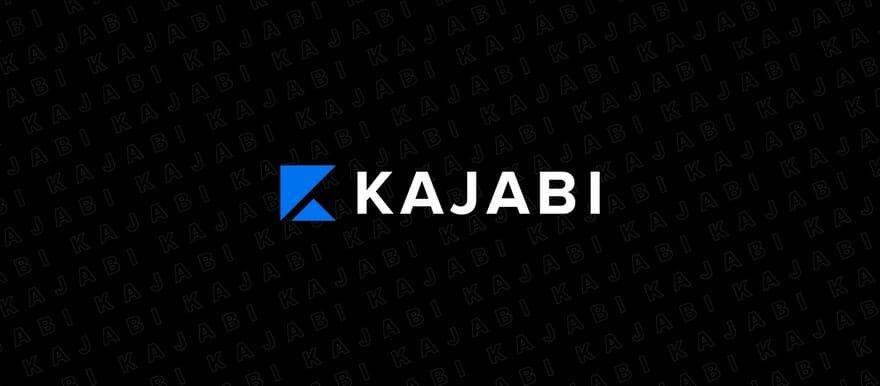 Kajabi logo on a black background