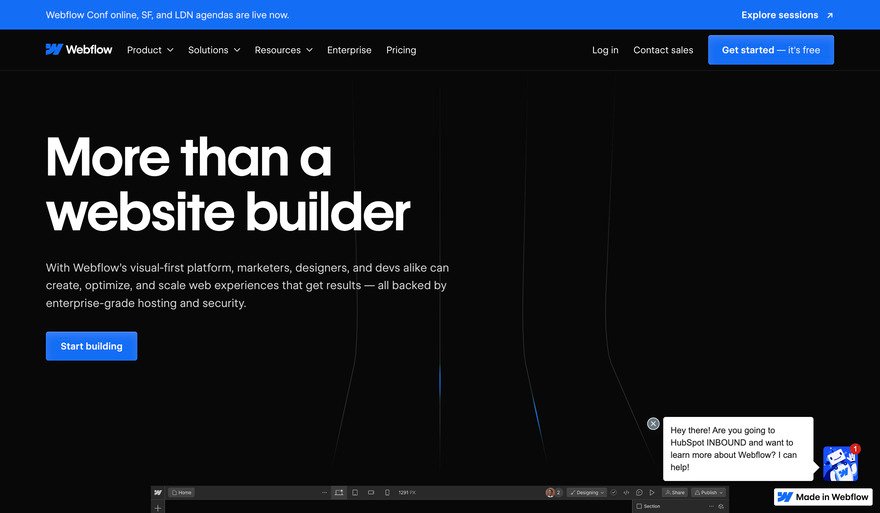 Webflow more than a website builder